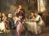 VICTORIAN GENRE SCENE PAINTING BY GYORGY SALAMON PIC-1