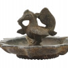 ANTIQUE 19TH C CAST BRONZE ASHTRAY WITH BIRD PIC-1