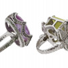 STERLING SILVER RINGS WITH AMETHYST AND CITRINE PIC-5