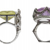 STERLING SILVER RINGS WITH AMETHYST AND CITRINE PIC-3