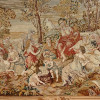 ANTIQUE NEEDLEWORK TAPESTRY GOD APOLLO AND NYMPHS PIC-1