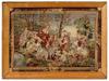ANTIQUE NEEDLEWORK TAPESTRY GOD APOLLO AND NYMPHS PIC-2