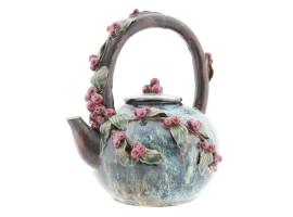 VINTAGE AMERICAN DECORATIVE CERAMIC CHERRY TEAPOT