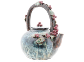 VINTAGE AMERICAN DECORATIVE CERAMIC CHERRY TEAPOT