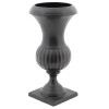 VINTAGE JAPANESE BLACK CAST IRON URN PLANTER PIC-0