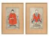 CHINESE QING ANCESTOR PORTRAIT GOUACHE PAINTINGS PIC-0