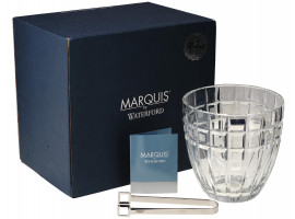 MARQUIS BY WATERFORD CRYSTAL ICE BUCKET AND TONGS