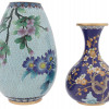 MID CENTURY CHINESE CLOISONNE ENAMEL VASES PIC-2