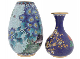 MID CENTURY CHINESE CLOISONNE ENAMEL VASES