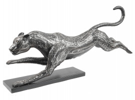 ARTISTIC CUSTOM MADE METAL SCULPTURE OF CHEETAH