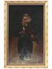 ANTIQUE PORTRAIT OIL PAINTING AFTER JOHN G BROWN PIC-0