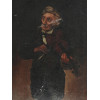 ANTIQUE PORTRAIT OIL PAINTING AFTER JOHN G BROWN PIC-1