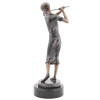ART DECO BRONZE SCULPTURE OF LADY PLAYING GOLF PIC-3