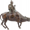 ANTIQUE ASIAN BRONZE FIGURE WATER BUFFALO AND BOY PIC-2