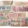 11 WWII EUROPEAN BANKNOTES W ANTISEMITIC STAMPS PIC-0