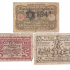 11 WWII EUROPEAN BANKNOTES W ANTISEMITIC STAMPS PIC-5