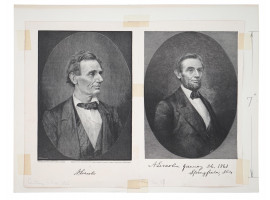 TWO ANTIQUE 19TH C ENGRAVINGS OF ABRAHAM LINCOLN