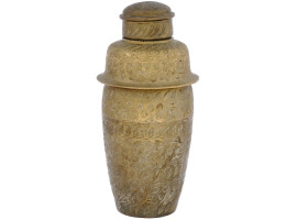 INDIAN HAND MADE AND ETCHED BRASS COCKTAIL SHAKER