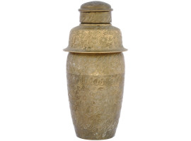 INDIAN HAND MADE AND ETCHED BRASS COCKTAIL SHAKER