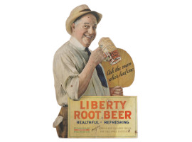 RICHARDSONS LIBERTY ROOT BEER ADVERTISING POSTER