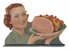 AMERICAN LADY W VIRGINIA HAM ADVERTISING POSTER