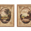 ANTIQUE 19TH C LANDSCAPE OIL ON COPPER PAINTINGS PIC-0