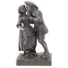 FRENCH BRONZE FIGURE OF LOVERS BY CHARLES LEBLANC PIC-1