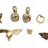 VINTAGE CUSTOM JEWELRY PINS AND CLIP EARRINGS PIC-0