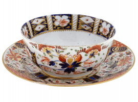 ANTIQUE ENGLISH DERBY PORCELAIN BOWL AND PLATE