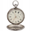 ANTIQUE ENGLISH SILVER DOUBLE HUNTER POCKET WATCH PIC-0