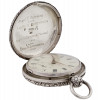 ANTIQUE ENGLISH SILVER DOUBLE HUNTER POCKET WATCH PIC-4