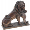 ANTIQUE GUARDIAN LIONS HAND CARVED WOOD BOOKENDS PIC-7