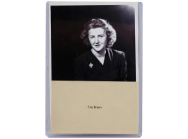 WWII GERMAN PHOTOGRAPH AND CALLING CARD EVA BRAUN