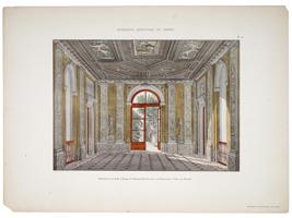 FRENCH ARCHITECTURAL INTERIOR COLORED ENGRAVINGS