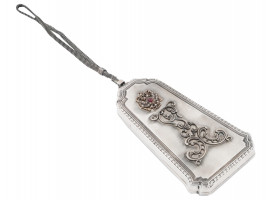 RUSSIAN ART DECO SILVER AND DIAMONDS LADIES PURSE