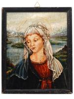 OIL PAINTING OF MADONNA AFTER FRANCESCO BOTTICINI