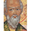 19TH C RUSSIAN ICON OF ST NICHOLAS W CHASED OKLAD PIC-2