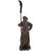 CHINESE PATINATED BRASS SCULPTURE OF GUAN YU GONG PIC-0