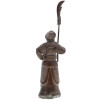 CHINESE PATINATED BRASS SCULPTURE OF GUAN YU GONG PIC-3