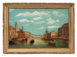 BRITISH VENICE OIL PAINTING BY ALFRED POLLENTINE