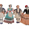 VINTAGE GREEK TRADITIONAL FEMALE AND MALE DOLLS PIC-1