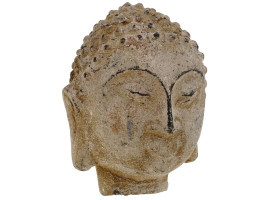 VINTAGE CHINESE CARVED STONE BUDDHA HEAD FIGURE