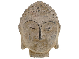 VINTAGE CHINESE CARVED STONE BUDDHA HEAD FIGURE