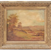 ANTIQUE EARLY 20TH C RURAL LANDSCAPE OIL PAINTING PIC-0