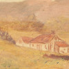 ANTIQUE EARLY 20TH C RURAL LANDSCAPE OIL PAINTING PIC-2