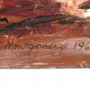 MID CEN ABSTRACT OIL PAINTING BY FRANK MONTGOMERY PIC-2