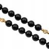 14K GOLD BLACK ONYX BEADED NECKLACE BY FORTUNOFF PIC-1