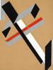 ABSTRACT TEMPERA PAINTING ATTR. TO EL LISSITZKY PIC-1