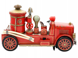 MID CEN JAPANESE TIN FIRE DEPART TRUCK TOY MODEL