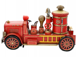 MID CEN JAPANESE TIN FIRE DEPART TRUCK TOY MODEL